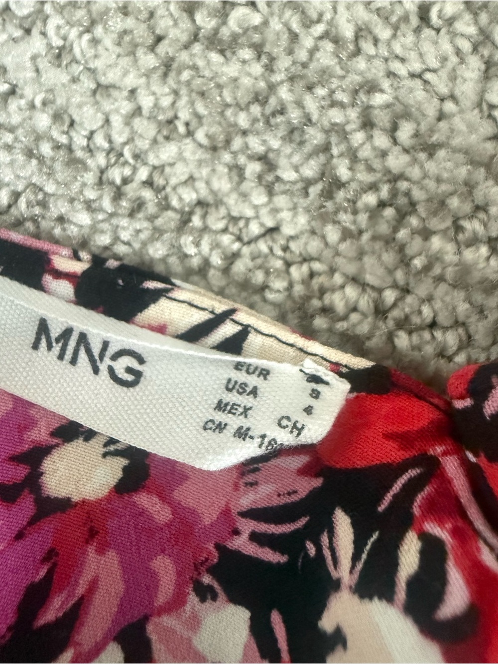 MANGO Woman’s Floral Pink Maxi Dress with Ruffle Hem size Small - Picture 6 of 9